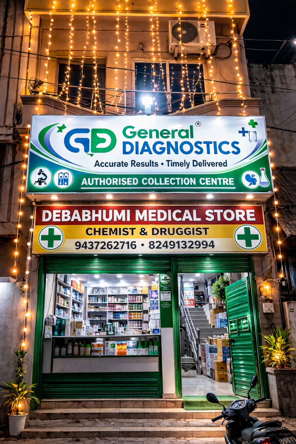 Inside Debabhumi Medical Store and Diagnostic Lab, Aska